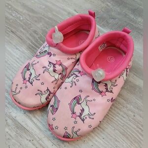 Girls Unicorn Water Shoes Size 10 Pink Beach Pool Swim